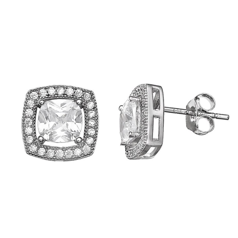 Stella Picciotto CZ Sterling Silver stud earrings